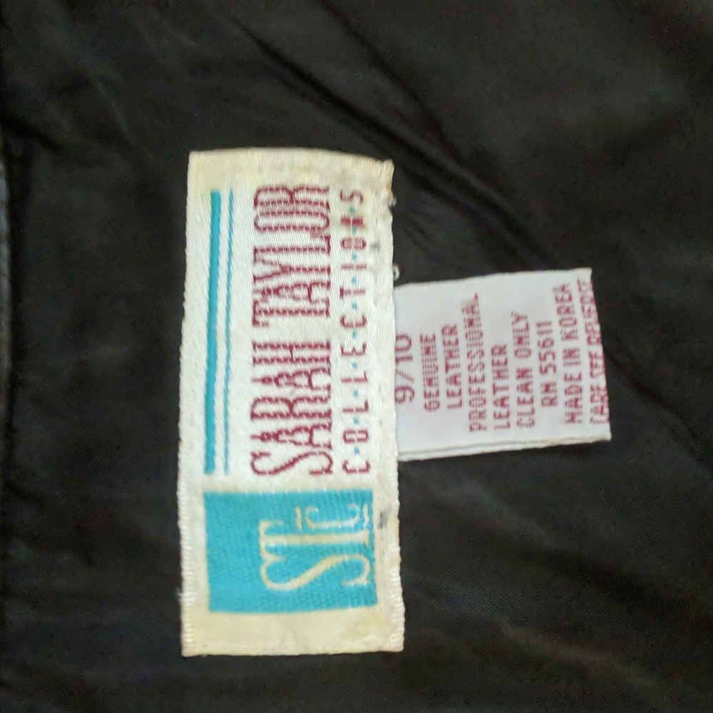 Vintage Sarah Taylor 80s Genuine Leather Skirt View 3